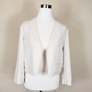 SILENCE + NOISE| Cut Out Back Cropped Jacket